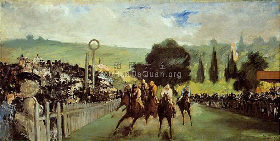 Racetrack near Paris - 爱德华·马奈